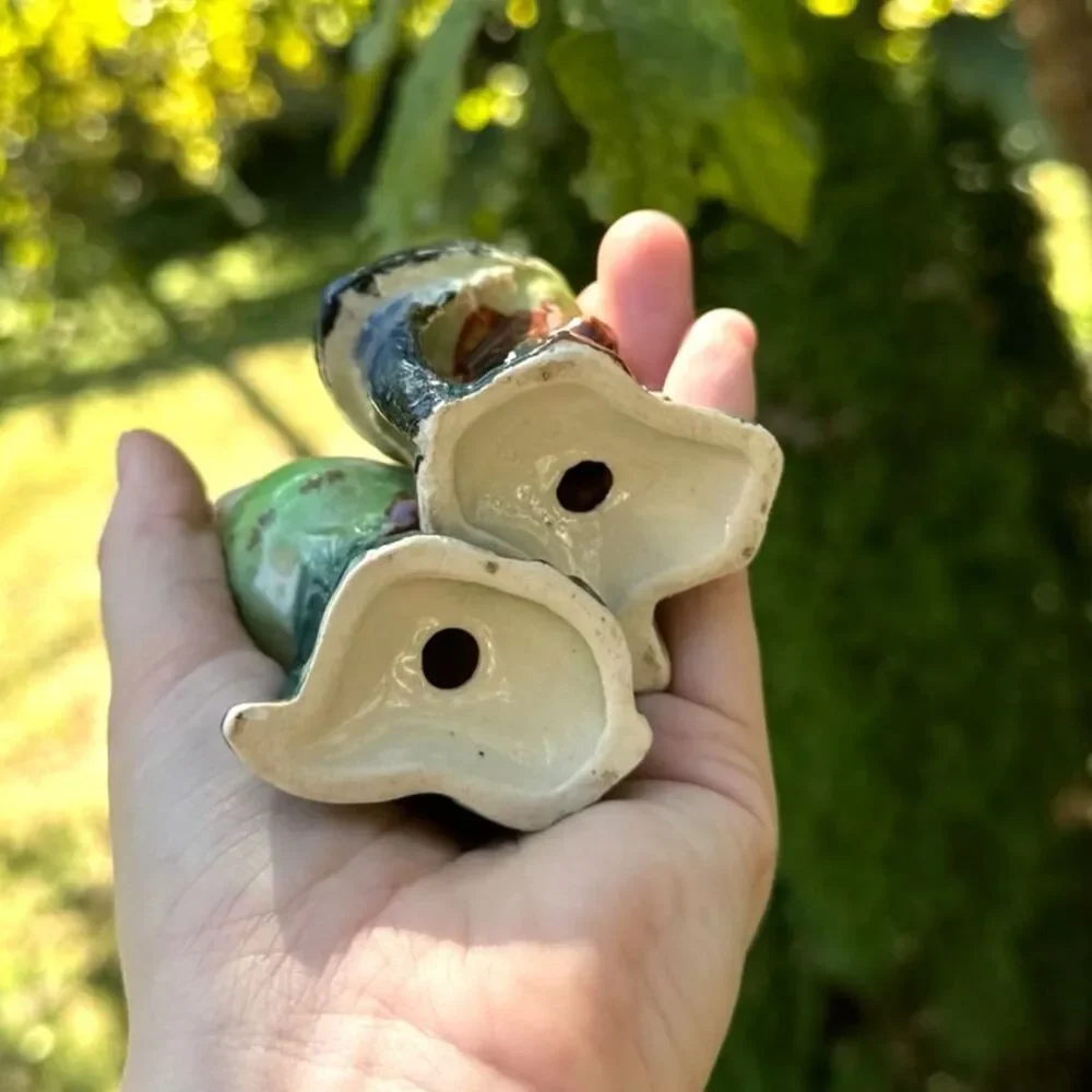 Vintage Porcelain Salt and Pepper Shakers Budgerigar Parakeets Birds